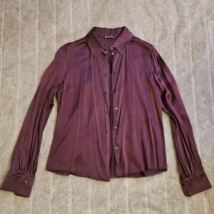 Loro Piana Deep Purple Button Down Shirt